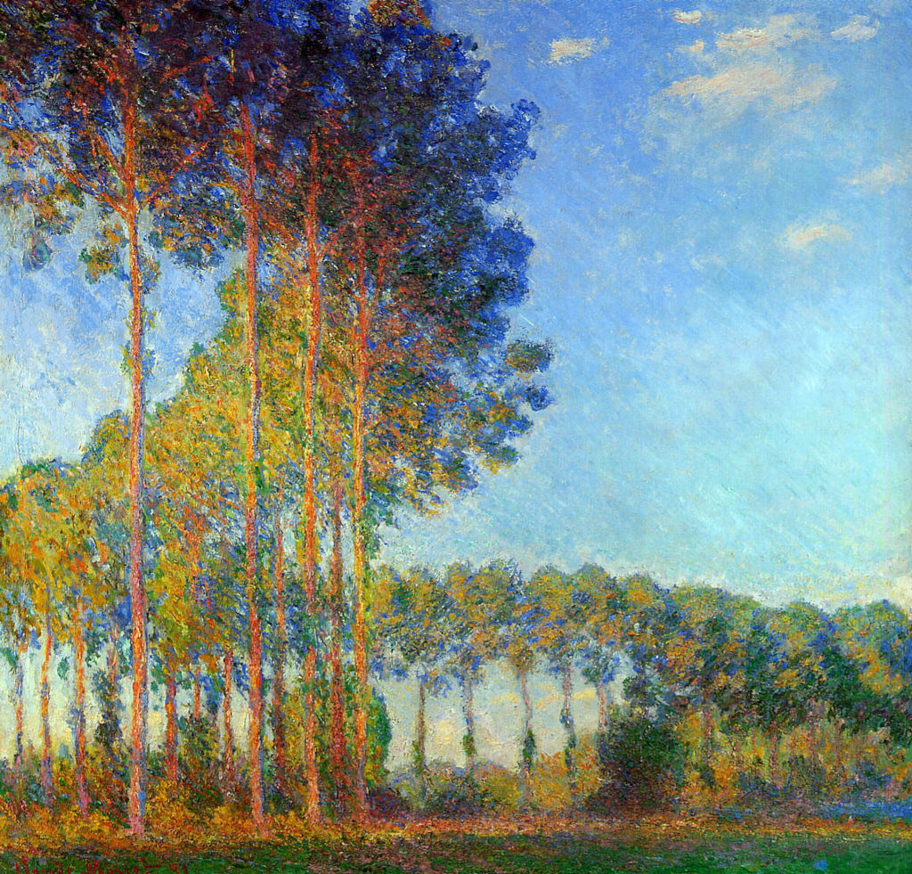 Poplars on the Banks of the River Epte, Seen from the Marsh Claude Monet W1312 Private Collection
